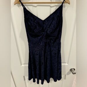 Indigo purple velvet mini dress 2xl